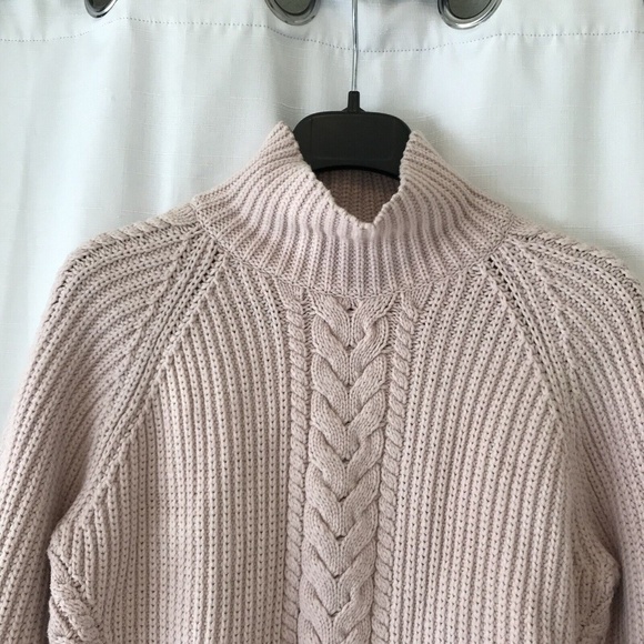 Lululemon Bring The Cozy Turtleneck Sweater Sz 8 Misty Pink Cable Knit NWOT - Picture 3 of 13